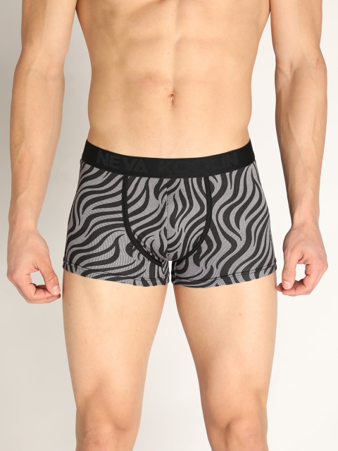 

NEVA Men Grey Printed Cotton Koolin Trunks KL02-DARK GREY-Dark Grey