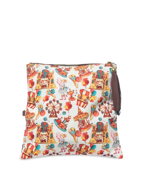 

BandBox White Printed Swagger Sling Bag