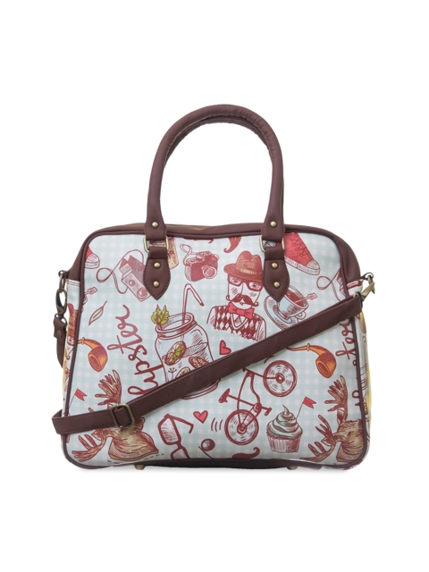 

BandBox Red Printed PU Structured Handheld Bag, Green