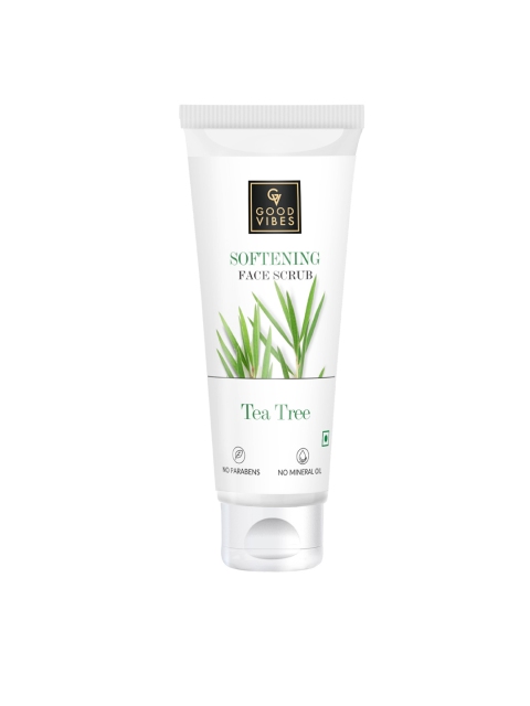 

Good Vibes Tea Tree Softening Face Scrub 50 g, Green