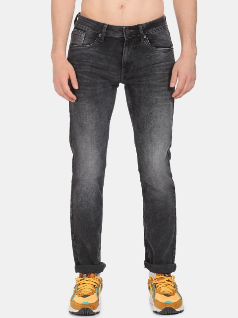 

Flying Machine Men Black Comfort Tapered Fit Heavy Fade Jeans