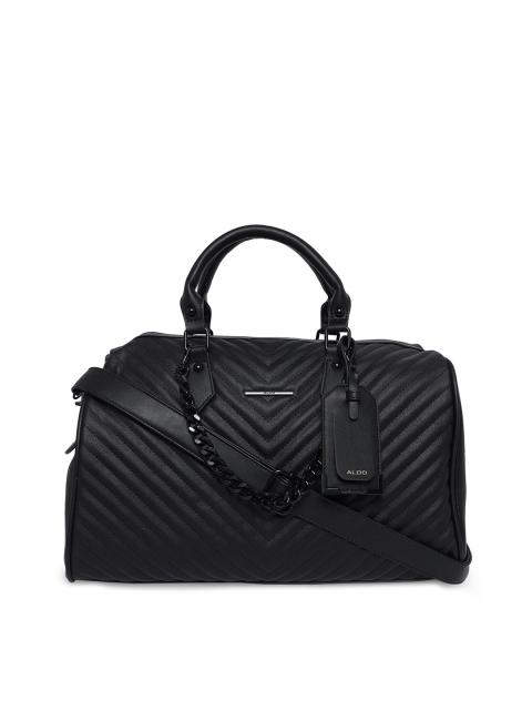 

ALDO Women Black Textured Duffel Bag