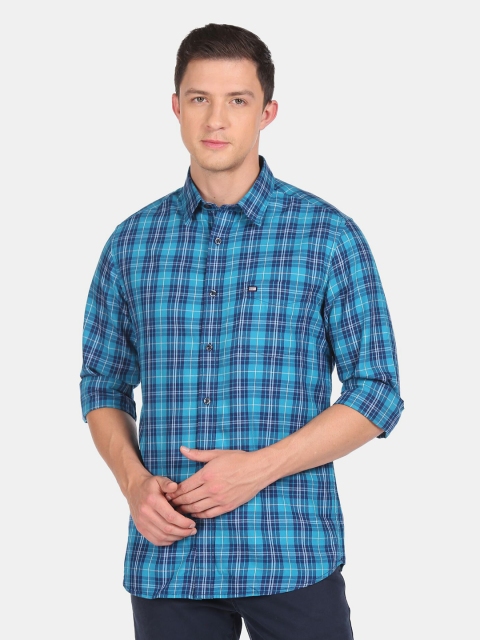 

Arrow Sport Men Blue Slim Fit Tartan Checks Checked Casual Shirt