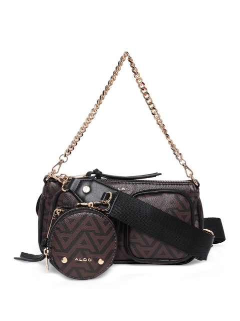 

ALDO Women Brown PU Structured Sling Bag