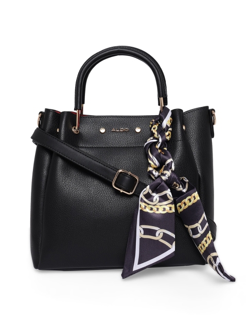 

ALDO Black PU Structured Handheld Bag