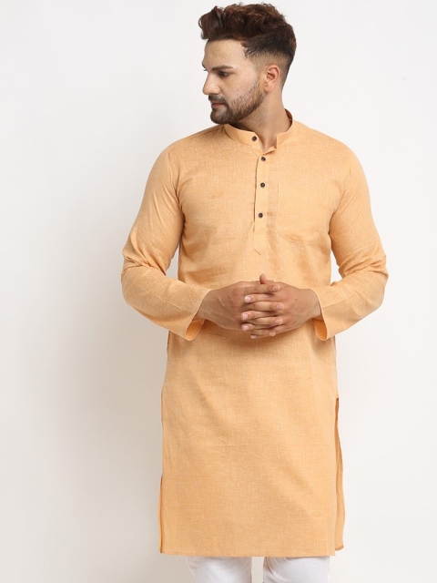 

Armaan Ethnic Men Beige Solid Straight Kurta