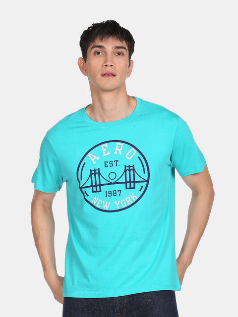 

Aeropostale Men Blue Typography Printed T-shirt