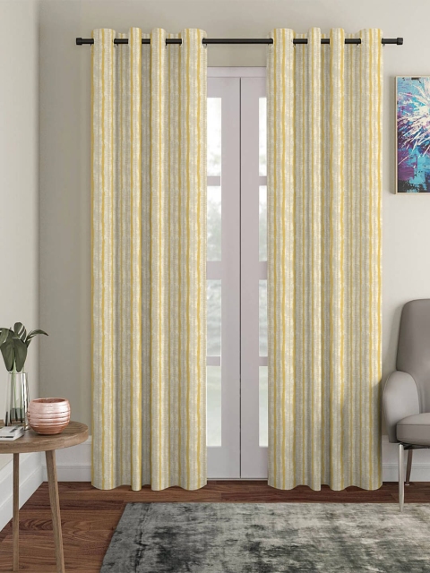 

HOUZZCODE Brown Geometric Sheer Window Curtain