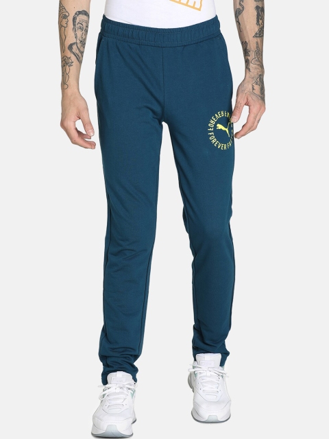 

Puma Men Blue Graphic Printed Cotton Track Pants