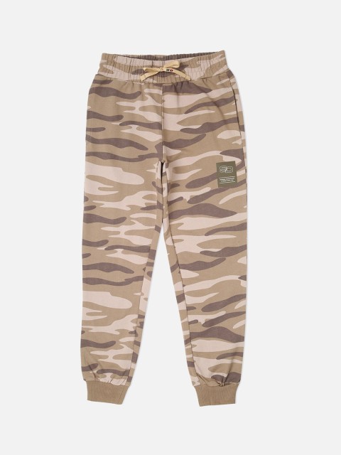 

Sweet Dreams Boys Beige Camouflage Printed Cotton Jogger Track Pant