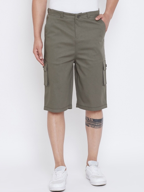 

Hypernation Men Green Cargo Shorts