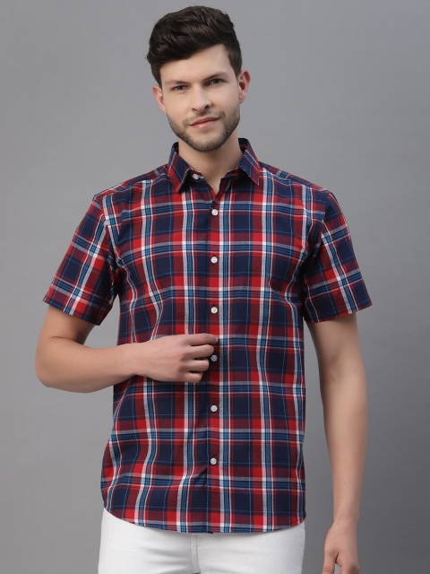 

NEUDIS Men Red Classic Tartan Checks Checked Casual Shirt