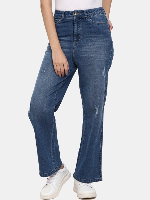 

V-Mart Women Blue Mildly Distressed Light Fade Stretchable Denim Jeans