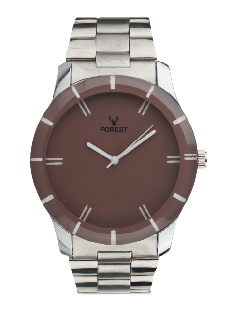 

Hobforestessentials Men Brown Dial & Silver Toned Straps Analogue Watch FR22-301G-BR-Brown