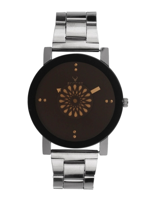 

Hobforestessentials Men Black Dial & Gunmetal Toned Straps Analogue Watch FR22-306G-BK
