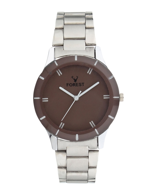 

Hobforestessentials Women Brown Dial & Silver Toned Analogue Watch FR22-301L-BR