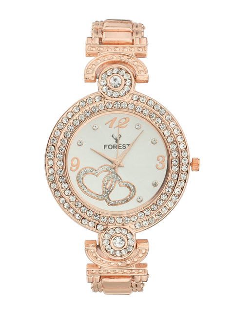 

Hobforestessentials Women Silver-Toned Dial Analogue Watch-FR22-225-RG-Silver