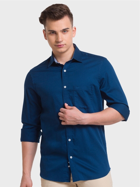 

ColorPlus Men Blue Tailored Fit Casual Shirt