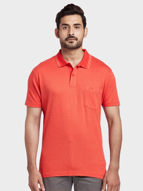 

ColorPlus Men Orange Polo Collar T-shirt