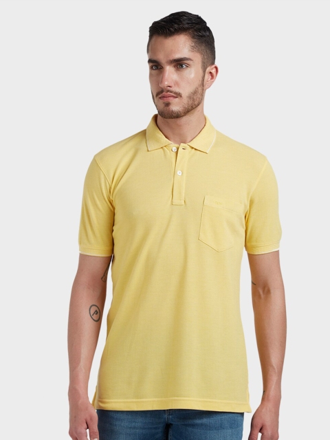 

ColorPlus Men Yellow Polo Collar T-shirt