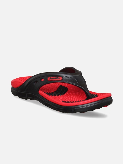 

Aqualite Men Black & Red Rubber Slip-On