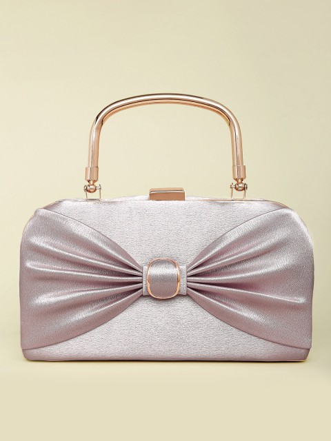 

Peora Women Rose Gold & Gold-Toned Textured Purse Clutch