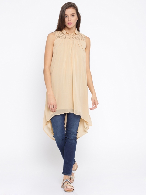 

Jealous 21 Beige High-Low Tunic