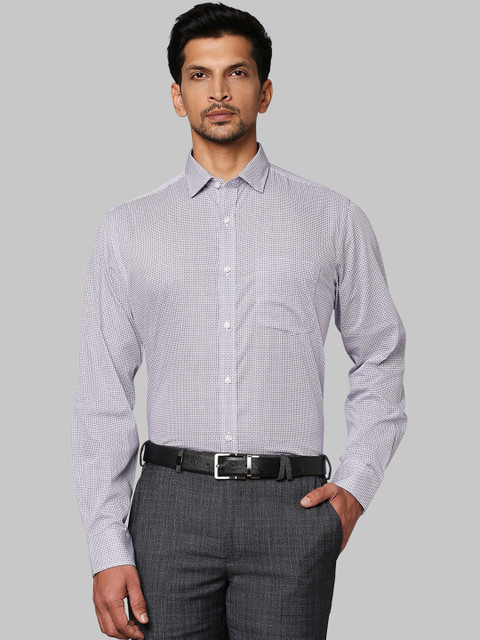 

Park Avenue Men Blue Printed Casual Shirt
