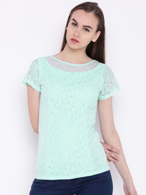 

Jealous 21 Women Blue Self Design Top