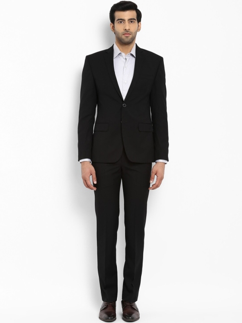 

Park Avenue Men Black Solid Super Slim-Fit Single-Breasted 2-Piece Formal Suit