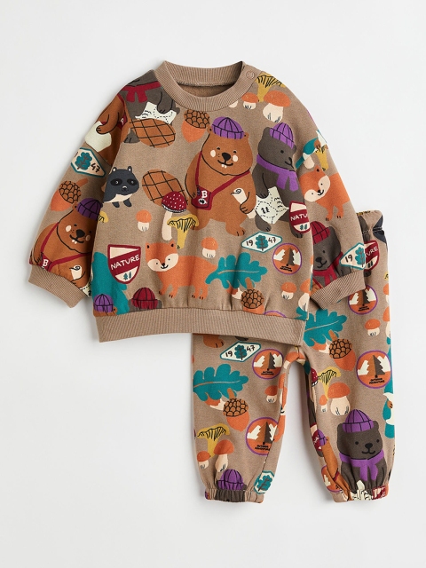 

H&M Boys Brown 2 Piece Sweatshirt Set