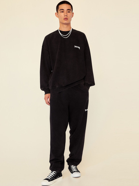

H&M Men Black Loose Fit Printed Joggers