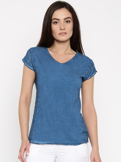 

Jealous 21 Women Blue Solid Top
