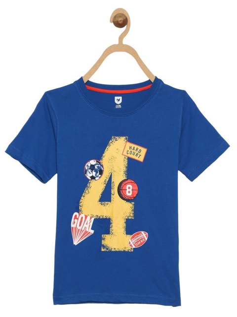 

612League Boys Blue Printed Applique T-shirt