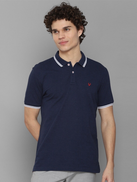 

Allen Solly Men Navy Blue Polo Collar T-shirt