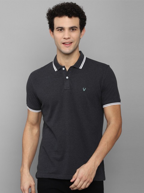 

Allen Solly Men Grey Polo Collar T-shirt