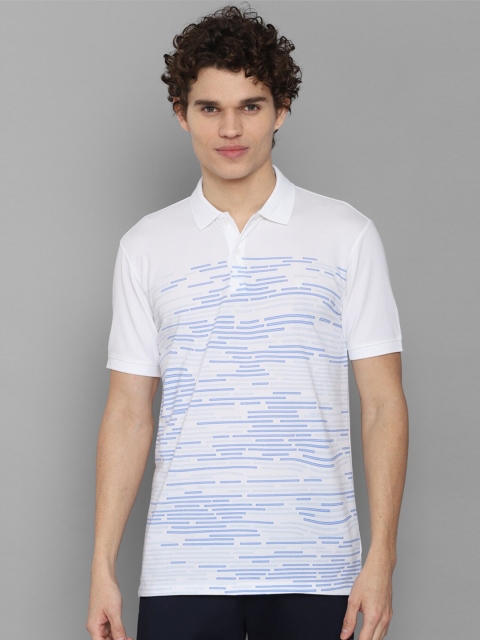 

Allen Solly Men White & Blue Printed Polo Collar T-shirt