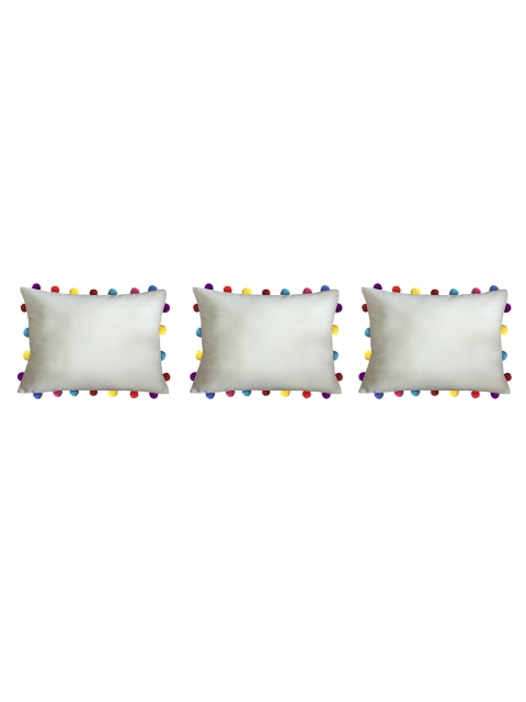 

Lushomes Beige Set of 3 Rectangle Cushion Covers of 35.56cm x 50.8 cm