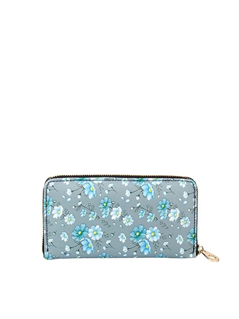 

Style Shoes Women Grey & Blue Floral Printed Two Fold Wallet