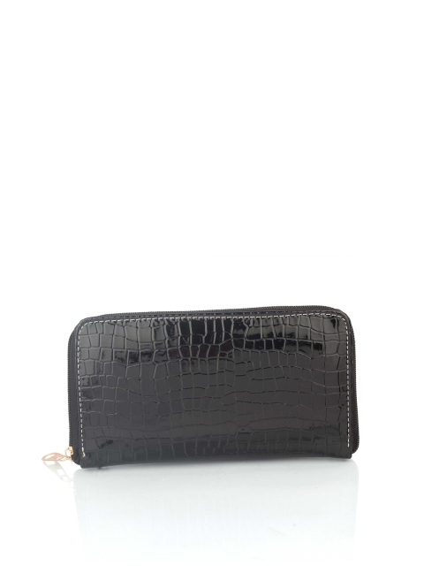 

Style Shoes Women Black Textured Two Fold Wallet