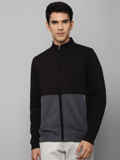 

Louis Philippe Men Black Colourblocked Sweatshirt