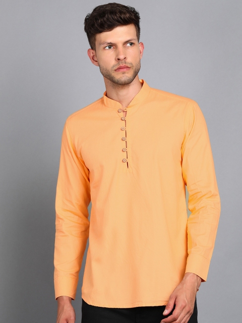 

A-Okay Men Peach-Coloured Pure Cotton Kurti