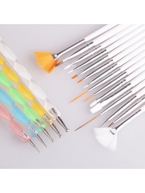 

Alexvyan Set Of 20 Nail Art Brush & Pen, White