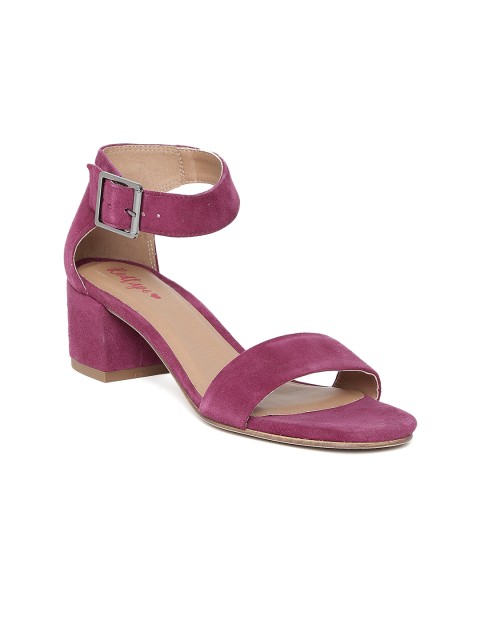 

Red Tape Women Purple Suede Block Heels