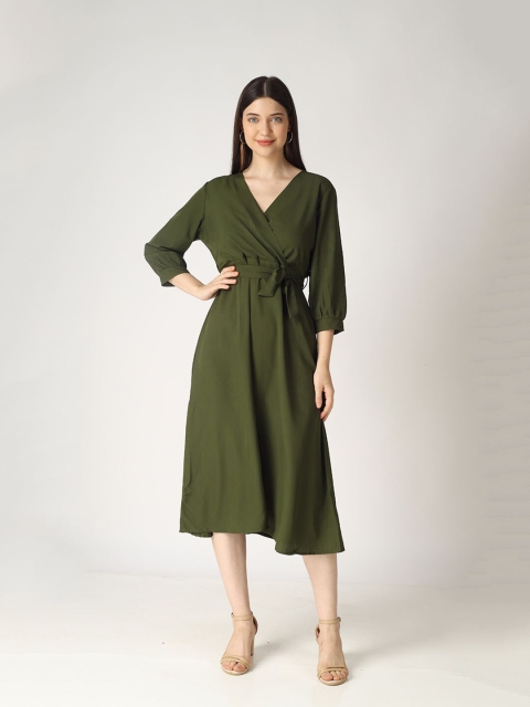 

The Label Bar Green Georgette Midi Dress