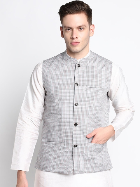 

DEVOILER Men Grey Kurta with Pyjamas