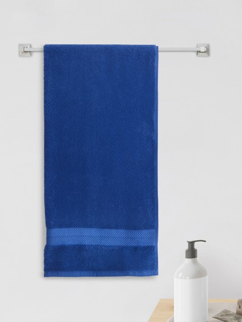 

Home Centre Blue Solid Cotton 380GSM Bath Towels
