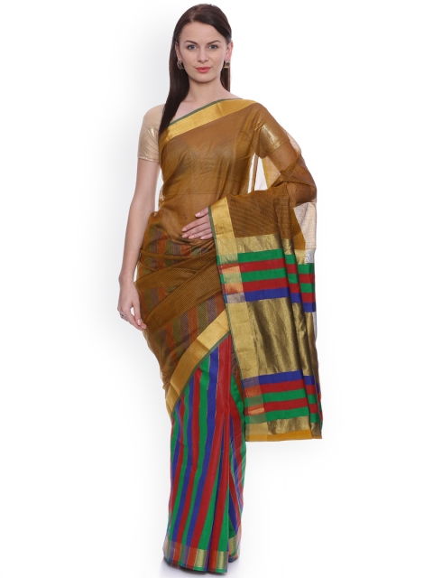 

MIMOSA Multicoloured Art Silk Woven Design Kanjeevaram Saree, Multi