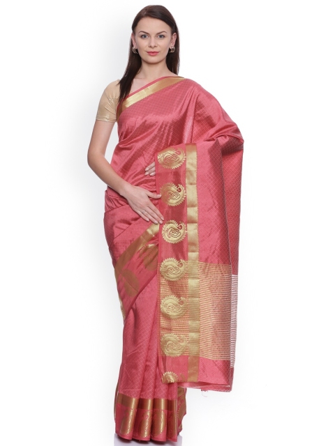 

MIMOSA Maroon Art Silk Woven Design Kanjeevaram Saree