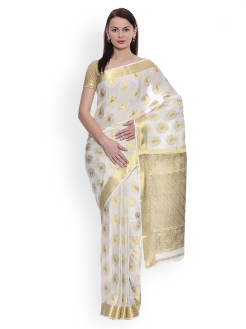 

MIMOSA Black Polycotton Woven Design Banarasi Saree